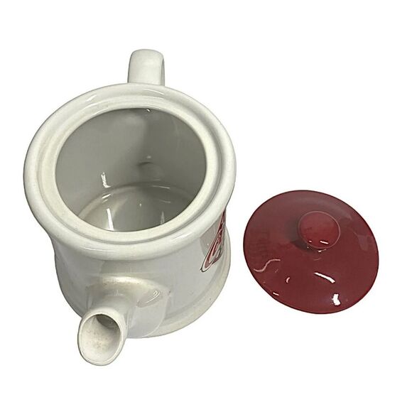 Coca-Cola TeaPot Tea Pot Red and White Ceramic Gibson 1995 Vintage - Picture 4 of 5